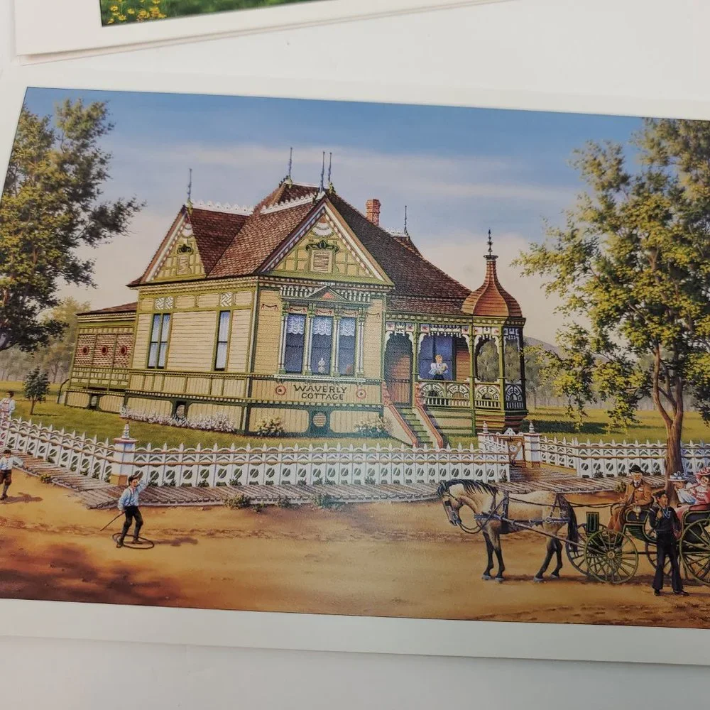BLANK NOTE Cards W/Envelopes 15‎ Pk. Oil Paintings 1800's American West 5